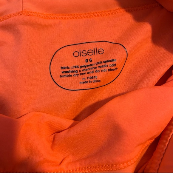 Oiselle Running Shorts Orange Peach Size 6 - Picture 3 of 6